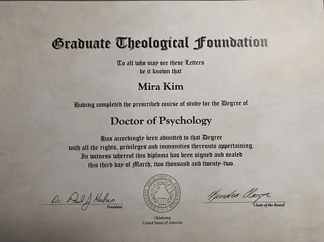 Doctor of Psychology — PsyD (2022)